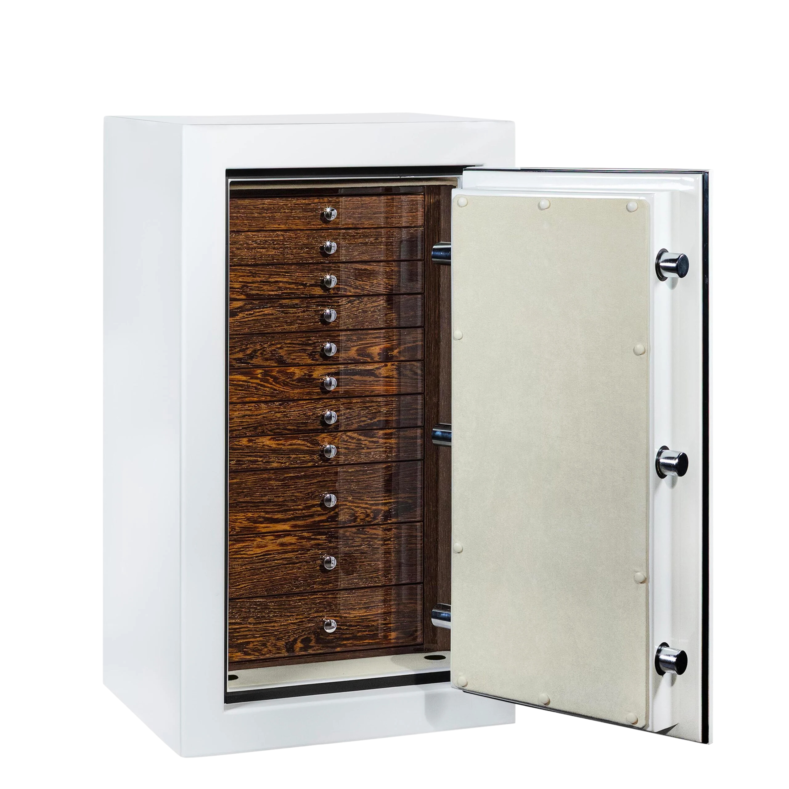 Francesca — Amethyst RSC II Jewelry Safe in Alabaster, open